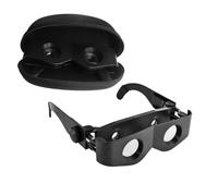 TOPPERFUN Portable Fishing Magnifier Glasses with High-clarity Blue Lens Focus Plane Telescope for Outdoor Hiking and Field Observation Scratch-resistant Wearable Optics with Protective