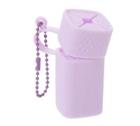 TOPPERFUN Portable Lipstick Storage Bag in Purple Silicone Makeup Pouch for Outdoor Travel for Keeping Lipstick Safe and Organized