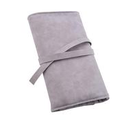 TOPPERFUN Portable Makeup Brush Rolling Case Cosmetic Brush Bag for Travel Organiser Capacity Grey for Cosmetics Storage and Organization The Go