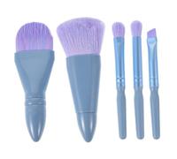 TOPPERFUN Portable Makeup Brush Set Stylish Appearance with Built-in Bristles and Compact Design, Polyester Fiber and Plastic Materials with Portable for On-the-go Touch-ups