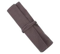 TOPPERFUN Portable Storage Bag Simple Pouch for Outdoor Camping and Picnics Deep Gray Natural Design Convenient Up and Tie Closure for Keeping Utensils Clean