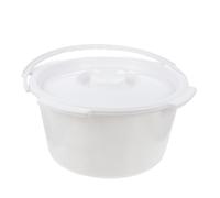 TOPPERFUN Portable White Adult Urinal Pan with Lid, Thickened Pp Material, Lightweight and Easy to Store Chamber Pot for Elderly, Suitable for Home or Travel Use