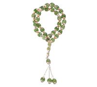 TOPPERFUN Prayer Beads Muslim Supplies Natural Agate Beads Chain for Islamic Pilgrimage Use