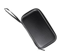 TOPPERFUN Protective Case Shockproof Bag Portable Eva Pu Classic Zipper Design Splash Resistant Storage for Thermometer Travel Black