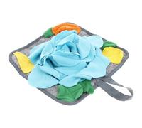 TOPPERFUN Rabbit Snuffle Mat Blue Polar Fleece Slow Feeding Cushion for Pet Rabbits and Guinea Pigs, Intelligence for Nose Work and Anxiety Relief, Foraging and Training Pad