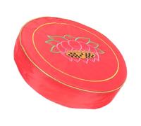 TOPPERFUN Red round Meditation Cushion with Lotus Pattern Design, Wear-resistant Cloth Seat Cushion for Worship and Spiritual Settings, Easy to Clean Floor Pillow for Comfortable Sitting