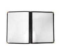 TOPPERFUN Refillable Pvc Menu Cover with 6 Pages Loose Leaf Binder, Scratch-resistant and Customer-friendly Browsing for Cafe and Hotels, Size 31.5x23.5cm, Elegant Presentation