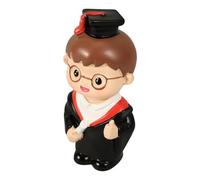 TOPPERFUN Resin Graduation Cake Topper Figurine Male Phd Graduate Decoration for Graduation Party Dessert Table