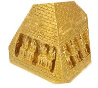 TOPPERFUN Resin Pyramid Model Compact Decorative Pyramid Adornment for Home Office Tabletop Ancient Souvenirs Egyptian Giza Statue