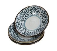 TOPPERFUN Retro Japanese Ceramic Relish Plate High-Temperature Glaze Sauce Dish for Soy Dipping Small Multi-Purpose Seasoning Bowl for Restaurants and Home Use