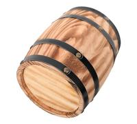 TOPPERFUN Retro Wood Barrel Decor Handmade Sturdy Oak Wine Barrel Ornament for Bar Kitchen Garden Floor Rustic Craft