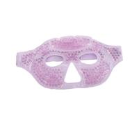 TOPPERFUN Reusable Cooling Eye Mask for Travel and Sleeping Lightweight Plush Cold Compress Therapy for Eye Strain Relief Dark Circles Puffiness Reduction Soft Half Face Cover in Light