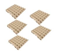 TOPPERFUN Reusable Egg Trays Bulk, Paper Pulp Egg Cartons, 5pcs 30-count Stackable Beige Holder, Not Easy to Deform, for Home Kitchen Storage