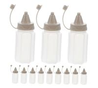 TOPPERFUN Reusable Leakproof Plastic Squeeze Bottles with Pp Material 12pcs Mini Travel Sauce Dispensers for Ketchup Mustard and Salad Dressings in Home Kitchens and Commercial Settings