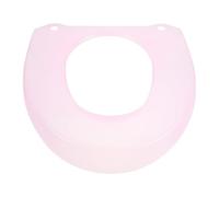 TOPPERFUN Reusable Plastic Toilet Seat Cover with Non-Slip Adaptive Upgrade, Sturdy Pink Bathroom Cushion Pad for Rental House and Bathroom Use