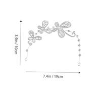 TOPPERFUN Rhinestone Butterfly Headband for Sparkling Bridal Hair Decor Wedding Party Festival Accessories for Women and Ladies