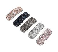 TOPPERFUN Rhinestone Hair Clips Barrettes Hairpin 5Pcs Crystal Snap Bobby Pins for Girls Women 5 Colours Bright Gray Navy Blue Light Gray Rose Gold Pink Hair Accessories for Hairstyles