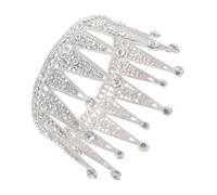 TOPPERFUN Rhinestone Princess Crown Headband for Bride Crystal Rhinestone Wedding Headdress Princess Tiara Hairpiece for Birthday Party and Special Occasions