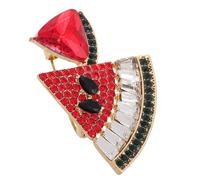 TOPPERFUN Rhinestone Watermelon Brooch Pin Red Lapel Pin for Men Suits and Women’s Jackets, Small Fruit-shaped Accessory for Jackets, Sweaters, and Scarves