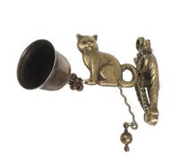 TOPPERFUN Rustic Antique Style Cat Figure Doorbell Chime Weather-resistant Metal Wind Chime for Outdoor Indoor Shopkeepers Garden Entrance with Loud Clear Sound Easy Installation