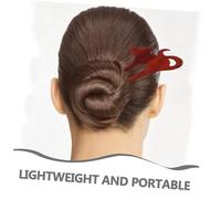 TOPPERFUN Sandalwood U Shaped Hair Forks Dual Pronged Vintage Hair Sticks for Secure Bun Holders Women Ancient Style French Twist Hairpin Accessory for Travel and Daily Commuting