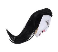 TOPPERFUN Scary Woman Ghost Mask with Realistic Hair Lightweight Fit Horror Cosplay Headgear for Halloween Parties Masquerade Haunted House Events Unique Creepy Design for Maximum Fright