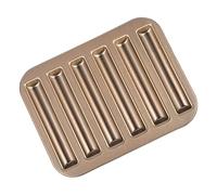 TOPPERFUN Section Non Stick Brownie Baking Mold Reusable Gold Metal Cake Bakeware for Homemade Biscuits Party and DIY Dessert Molding Easy Clean Oven Safe Tray