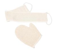 TOPPERFUN Shower Accessories Exfoliating Mitts Natural Materials Dual Texture for Gentle Cleansing Thorough Scrubbing