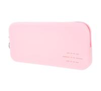 TOPPERFUN Silicone Makeup Brush Organizer Portable Zipper Case for Travel Space-Saving Cosmetic Storage Pouch for Brushes Lipsticks and Essentials Lightweight Makeup Bag for Women