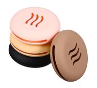 TOPPERFUN Silicone Makeup Sponge Holders 4-piece Set in Pink Khaki Brown and Black Travel-friendly Aesthetic Organizer Essential Makeup Accessories for Beauty Enthusiasts