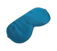 TOPPERFUN Silk Sleep Mask Peacock Blue Blindfold Sleeping Aid for Travel Nap Office with Light Blocking Soft Eye Cover for All