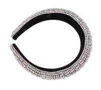 TOPPERFUN Silver Baroque Rhinestone Headband for Women Lightweight Non-deformation Crystal Hair Hoop Party Costume Festival Hair Accessory