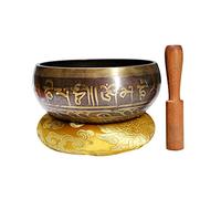 TOPPERFUN Singing Bowl Meditation Set Bells Buddhist Chanting Bowl 11.5cm Traditional Crafted Home Decor