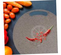 TOPPERFUN Slip Resistant Round Plastic Cutting Board Imitation Marble Design for Fruit Vegetable Bread Food Prep Kitchen Use with Hanging Easy to Clean
