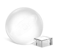 TOPPERFUN Solar System Crystal Ball Ornament with Base Educational Clear Sphere Model Featuring Planets for Home Office and School for Learning Astronomy
