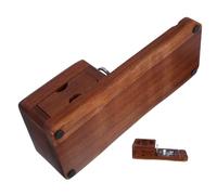 TOPPERFUN Solid Wood Cigar Holder Box Cigar Tray Slot Wooden Whiskey Cup Tray Ashtray for Home Smoking Equipment for Men Unique