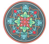 TOPPERFUN Sound Bowl Mat Meditation Pad Religious Themed Decorative Patterns Smooth Texture