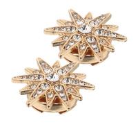 TOPPERFUN Sparkly Rhinestone Button Covers Star Badge Pin for Shirts and Jackets Unisex Metal Embellishments Detachable Decorative Accessories for Women S Blouse Jacket Lightweight Design