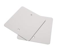 TOPPERFUN Stainless Steel Blank Wallplate Cable Wall Plate 2pcs Silver for Ceiling Boxes Hide Plasterboard and Plaster Defects
