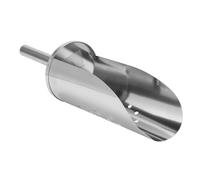TOPPERFUN Stainless Steel Ice Scoop with Handle Metal Food Ice Scooper for Home Bar and Party Use Sturdy Thickened Design with Smooth Rounded Edge Not Easy to Deform and Flour