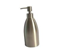 TOPPERFUN Stainless Steel Liquid Soap Bottle Pump Refillable Hand Wash Dispenser for Shampoo Conditioner Lotion Silver Container and Easy to Use for Bathroom and Kitchen