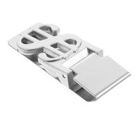 TOPPERFUN Stainless Steel Money Clip with Sign Design Portable Small Cash and Card Holder Clamp for Office Use Bill Fixing Storage Clamp for Men and Everyday Carry