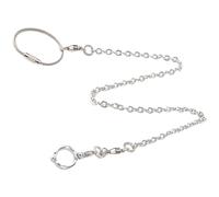 TOPPERFUN Stainless Steel Parrot Foot Chain Bird Harness Adjustable 50cm Bird Training Leash Foot Ring for Parrots