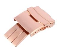 TOPPERFUN Stainless Steel Watch Band Buckle Rose Gold Solid Clasp for Steel Watchbands Elegant Wristwatch Accessory Easy Installation