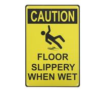 TOPPERFUN Street Road Sign Slippery Surface Caution Portable Warning Sign for Home