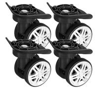 TOPPERFUN Suitcase Wheel Replacement Set with Double Row TPE and Pp Material 4 Pcs Smooth and Stable Movement with Screws Universal Compatibility for Travel Trunk and Luggage