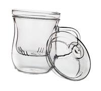TOPPERFUN Tea Cup with Lid Glass Infuser 350ml Water Tea Cup Pot Heat-Resistant Glass Office Use