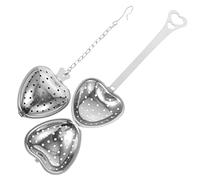 TOPPERFUN Tea Infusers High Temperature Resistance Stainless Steel 2pcs Heart-Shaped Rust-Resistant with Chain Strainers for Loose Tea Leaves Suitable for Home and Office Use
