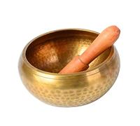 TOPPERFUN Tibetan Meditation Singing Bowl Handmade Metal Craft with Stick for Mindfulness Yoga and Prayer Authentic Nepali Design for Relaxation and Healing