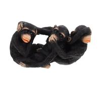 TOPPERFUN Timeless Resin Monkey Figurine Hear No Evil Speak No Evil Statue Artistic Three Wise Monkeys Ornament for Living Desk Bookshelf Home Decor Gift